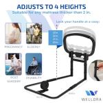 Sturdy Bed Rails for Elderly Adults Safety - Foldable & Adjustable Bed Rail - Supports up to 330lbs - Fit King, Queen, Full, Twin - Bed Guard Rail for Seniors WELLORA