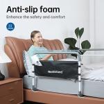 RESTISLAND Dual Bed Side Hand Rail, Bed Assist Rail Adjustable Medical Hospital Assistive Devices Bed Rails for Elderly Adults, Fits Queen, Full & Twin Beds