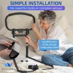 Sturdy Bed Rails for Elderly Adults Safety - Foldable & Adjustable Bed Rail - Supports up to 330lbs - Fit King, Queen, Full, Twin - Bed Guard Rail for Seniors WELLORA