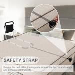 RELIANCER Bed Safety Rail for Elderly Adult,Adjustable Bedside Assist Grab Bar w/Storage Pocket,Bed Side Support Railing for Seniors,Fall Prevent Bedside Handle Bar,Bedside Assist Guard Rails Bed Cane