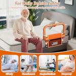 haiorjun Bed Rails for Elderly Adults Safety, Adjustable Folding Bed Assist Rails for Seniors, Foldable Bed Side Rails with Non-Slip Handle and Storage Pouch, Fits King Queen Full Twin Beds