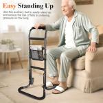 DePango Stand Assist Aid for Elderly, Aluminum Alloy Standing Aids & Supports for Rising from Chair Couch, Sturdy Chair Lift Assist Grab Bar for Seniors Disabled Handicap Adults, Height-Adjusted