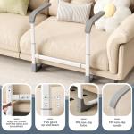 Couch Stand Assist Aid for Elderly, Height and Width Adjustable Chair Sofa Lift Assis Devices for Seniors Sit to Stand Mobility Daily Living Aid Rail Assistance Handle, 450 lbs Capacity (White)