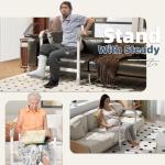 Couch Stand Assist Aid for Elderly, Height and Width Adjustable Chair Sofa Lift Assis Devices for Seniors Sit to Stand Mobility Daily Living Aid Rail Assistance Handle, 450 lbs Capacity (White)