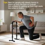 Stand Assist Aid – Standing aids Support Device to Lift Elderly or People with Back/Leg Injuries Off Floor, Mobility Aids & Supports, Black