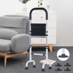 Stand Assist Aid for Elderly with 2 Base Sets & Detachable Bag - Adjustable Standing Assistance Raiser for Couch, Bed, Toilet, Chair - Mobility Aid for People with Mobility Issues（Carbon Steel ）