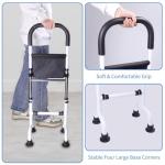 HEINALOUS Stand Assist Mobility Aid Rail for Seniors – Adjustable Safety Grab Bar for Bed, Couch, Chair, Toilet – Non-Slip Base, Easy to Install, Stability Support for Sitting & Standing