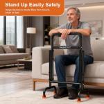 Support Way Stand Assist for Chair & Couch – Reinforced Dual-Tube Design, Height Adjustable Mobility Aid for Seniors, Lightweight Metal Frame with 600lb Capacity