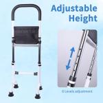 HEINALOUS Stand Assist Mobility Aid Rail for Seniors – Adjustable Safety Grab Bar for Bed, Couch, Chair, Toilet – Non-Slip Base, Easy to Install, Stability Support for Sitting & Standing