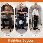 Support Way Stand Assist for Chair & Couch – Reinforced Dual-Tube Design, Height Adjustable Mobility Aid for Seniors, Lightweight Metal Frame with 600lb Capacity