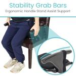 Vive Seat Lifter Chair Assist for Elderly & Adults - Patented Portable Sit to Stand Lift Device for Seniors - Stand Assist Aid & Support - Cushioned Transfer & Mobility Aid - Supports 250 pounds