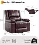 Garvee Power Lift Recliner Chair - Heat and Massage, PU Leather Electric Lift Recliner for Elderly & Mobility Impaired, Adjustable Back and Legs, Heavy Duty Lift Chair for Seniors