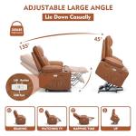 Polar Aurora Power Lift Chair for Elderly,Electric Recliner Chair with Vibrating Massage & Heating,Living Room Chair with Thickened armrest,USB Ports,2 Cup Holders