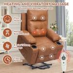 Polar Aurora Power Lift Chair for Elderly,Electric Recliner Chair with Vibrating Massage & Heating,Living Room Chair with Thickened armrest,USB Ports,2 Cup Holders