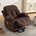 BOSMILLER Power Lift Recliner Chair for Elderly with Vibration Massage and Lumbar Heating Electric Oversized Single Sofa with Cup Holder and USB Charge Port for Living Room