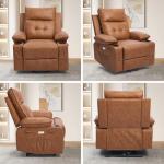 Polar Aurora Power Lift Chair for Elderly,Electric Recliner Chair with Vibrating Massage & Heating,Living Room Chair with Thickened armrest,USB Ports,2 Cup Holders