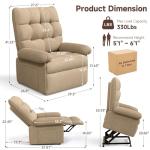 Welzona Lift Chair, Power Recliner Chair, Easy Stand Assist Lift Chairs Recliners for Elderly, Soft Chenille Small Recliners For Small Spaces, Remote Control Electric Recliner Chairs for Adults, Brown