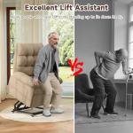 Welzona Lift Chair, Power Recliner Chair, Easy Stand Assist Lift Chairs Recliners for Elderly, Soft Chenille Small Recliners For Small Spaces, Remote Control Electric Recliner Chairs for Adults, Brown