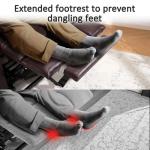 MCombo Power Lift Recliner Chair with Extended Footrest for Elderly People, Faux Leather 7287 (Dark Brown, Medium)