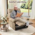 Welzona Lift Chair, Power Recliner Chair, Easy Stand Assist Lift Chairs Recliners for Elderly, Soft Chenille Small Recliners For Small Spaces, Remote Control Electric Recliner Chairs for Adults, Brown