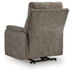 Signature Design by Ashley Crestmeade Modern Dual Motor Power Lift Recliner with Adjustable Backrest, USB Ports, Heat and Massage Function, Light Brown