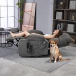 RHHVVR Oversized Power Recliner Chair for Big and Tall 400 LBS, 25.5" Extra Wide Electric Lift Chair with Heat and Massage, Dual Motor 180° Lay Flat Recliner Living Room Sofa, Chenille Big Lift Chair