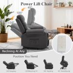 Korser Power Lift Recliner Chair for Elderly, Electric Lift Chair for Adults, Small Recliner with Side Pockets for Living Room Reading Room, Recliner Saves Your Favorite Position, Darkgrey