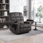 REHOUSING Oversized Power Lift Recliner Big Man 400lbs, Extra Wide Recliner Chair with Lifts Vertically for Elderly, Features Cup Holder, Heat and Massage, Zero Gravity Lay Flat for Adults (Grey)