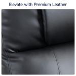 Power Lift Recliner Chair for Elderly with Massage & Heat, 160° Adjustable PU Leather Electric Recliner with Remote, Cup Holders, Side Pockets, and Stand Assist for Living Room, Bedroom (Black)