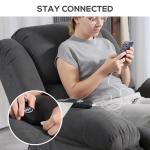 HOMCOM Power Lift Recliner Chair for Elderly with Vibration Massage and Heat, Overstuffed Reclining Chair with Remote, USB Port and Side Pockets, Single Sofa with Pocket Spring, Gray