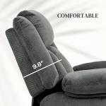 HOMCOM Power Lift Recliner Chair for Elderly with Massage and Heat, Electric Lift Chair, Fabric Massage Chair Recliner with Remote Controllers, USB Ports and Side Pockets, Overstuffed Design, Gray