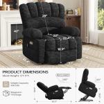 DURASPACE Power Lift Recliner Chair, Lift Chairs with Massage and Heat for Elderly, Electric Recliners with Side Pocket and USB Charge Port (Dark Gray)