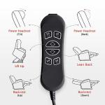 MCombo Medium Triple Motor Power Lift Recliner Chair with Massage and Heat for Elderly People, Adjustable Headrest, Infinite Position, USB Ports, Fabric 7661 (Grey, Medium)