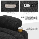 DURASPACE Power Lift Recliner Chair, Lift Chairs with Massage and Heat for Elderly, Electric Recliners with Side Pocket and USB Charge Port (Dark Gray)