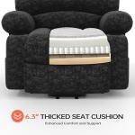 DURASPACE Power Lift Recliner Chair, Lift Chairs with Massage and Heat for Elderly, Electric Recliners with Side Pocket and USB Charge Port (Dark Gray)