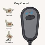 CHITA Power Lift Recliner Chair for Elderly with Heat and Massage, Electric Lift Chairs with Foldable Tray Table, Cupholder, Removable Lumbar Pillow, 2 Side Pockets, Fabric in Cream