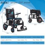 Electric Wheelchair,All Terrain Motorized Wheelchair for Seniors,Long Range Lightweight Foldable Electric Wheelchair15 Mile Range, 500W Motor