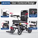 Electric Wheelchairs for Adults Foldable Lightweight Only 33lbs, 500W Dual Motors Motorized Wheelchairs for Seniors Support 250 lbs, All Terrain Travel Powered Wheel Chairs, Black