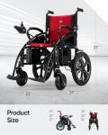 Electric Wheelchair for Adults,500W Dual Motors Powerful, 16 Inch Big Power WheelsChairs, All Terrain, Compact Portable Mobility Scooter for Adults Seniors, Long Travel Range (265 lbs Capacity)