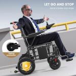 Electric Wheelchairs for Adults, Lightweight Motorized Wheelchairs for Seniors Support 350 LBS, 15 Miles Longer Range, All Terrain Portable Foldable Power Wheelchair