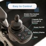 Journey Air Elite Electric Power Chair for Adults - Our Lightest Foldable Electric Wheelchair for Seniors, Weighs Only 26 lbs - Quick Charge with up to 9.3 Mile Range - TSA Compliant - Blue