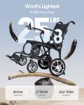 25.8lb Lightweight Carbon Fiber Electric Wheelchairs for Adults, Long Range All Terrain Portable Airline Approved