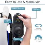 Vive Lightweight Electric Wheelchair for Adults - Foldable Power Wheel Chair - Collapsible, Folding, Ultralight, Motorized, Light Weight Travel Senior Carbon Fiber Mobility Aid - Weighs 39 lbs