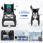 Electric Wheelchairs for Adults, Lightweight Motorized Wheelchairs for Seniors Support 350 LBS, 15 Miles Longer Range, All Terrain Portable Foldable Power Wheelchair