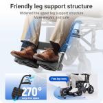 Electric Wheelchair for Adults, Foldable Electric Wheelchairs with 220 lbs Capacity, Aluminum Alloy Frame, Portable Power Wheelchairs with LED Light for Seniors, Up to 12.5Miles