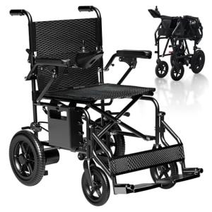 [2025 Upgrade] Hassky Electric Wheelchair for Adults Foldable, 15 Miles Range Motorized Wheelchair, All Terrain Power Wheelchairs for Seniors Supports Up to 350 lbs Black