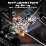 [2025 Upgrade] Hassky Electric Wheelchair for Adults Foldable, 15 Miles Range Motorized Wheelchair, All Terrain Power Wheelchairs for Seniors Supports Up to 350 lbs Black