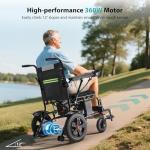 Goldseason 19" Wider Electric Wheelchairs for Adults - 15 Miles Range, 330 lb Foldable Lightweight Motorized Wheelchair with Large Tire, All-Terrain Power Wheelchair for Home/Outting/Travel(Grey)