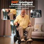 [2025 Upgrade] Hassky Electric Wheelchair for Adults Foldable, 15 Miles Range Motorized Wheelchair, All Terrain Power Wheelchairs for Seniors Supports Up to 350 lbs Black