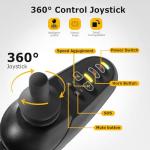 Adult Electric Wheelchair Lightweight Foldable Transport Chair Ultra Lightweight Folding (Only 48 lbs) 20+ Km Travel Distance (Black) for Limited Mobility